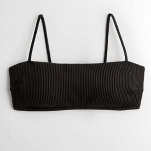 Ribbed Square Neck Bikini Top